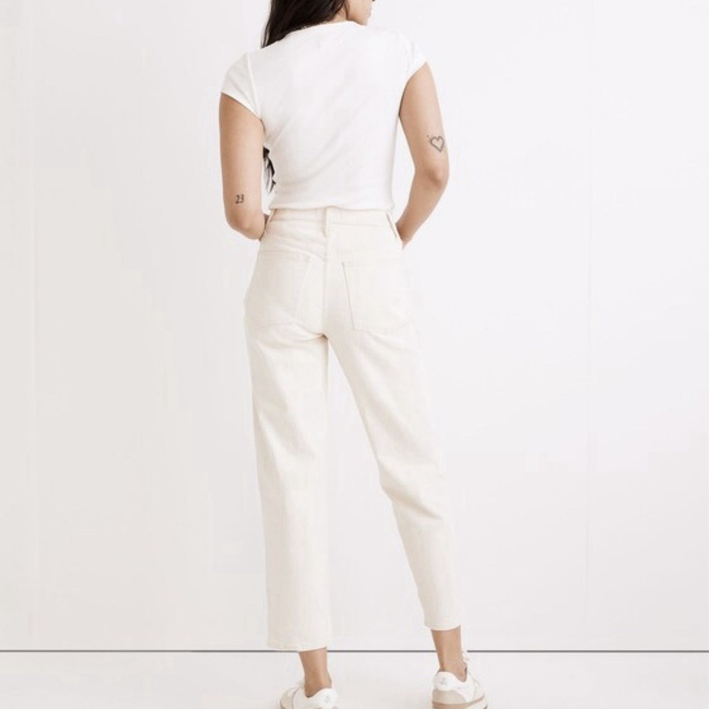 Madewell Balloon Jeans In Vintage Canvas Wash Size 27 Inseam 26" High Rise - Picture 2 of 16